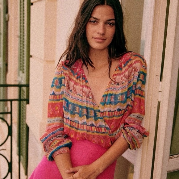 Sézane X Chuffy Abelia Blouse sz 38/6 EUC - Picture 1 of 2